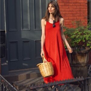 Suzie Kondi Alpha A-Line Dress -Red terry cloth